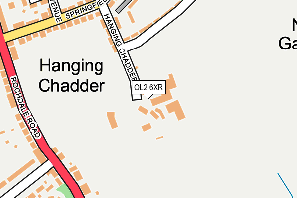 OL2 6XR map - OS OpenMap – Local (Ordnance Survey)