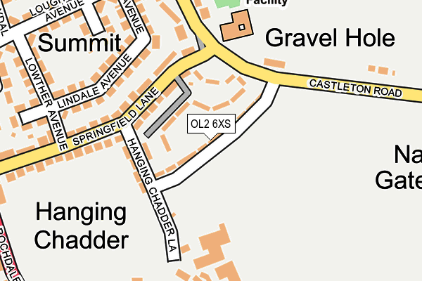 OL2 6XS map - OS OpenMap – Local (Ordnance Survey)