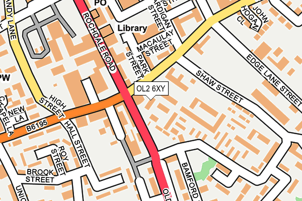OL2 6XY map - OS OpenMap – Local (Ordnance Survey)