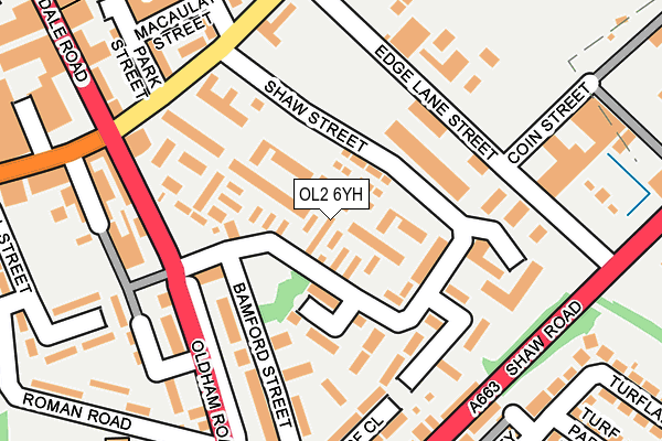 OL2 6YH map - OS OpenMap – Local (Ordnance Survey)