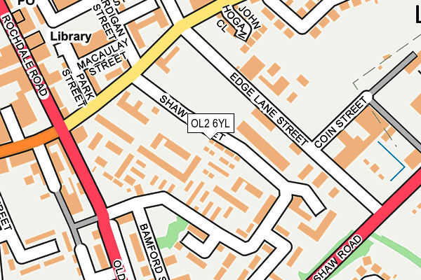 OL2 6YL map - OS OpenMap – Local (Ordnance Survey)