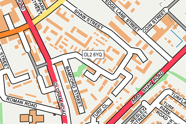 OL2 6YQ map - OS OpenMap – Local (Ordnance Survey)