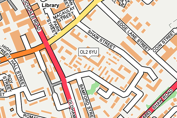 OL2 6YU map - OS OpenMap – Local (Ordnance Survey)