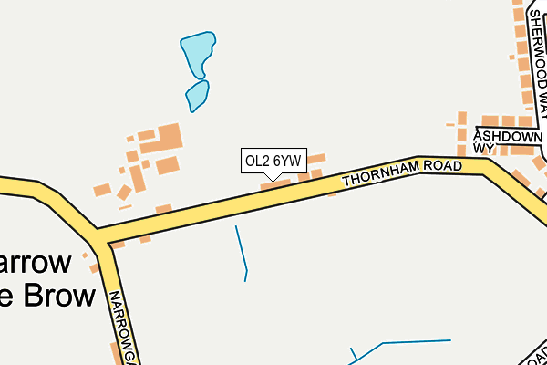 OL2 6YW map - OS OpenMap – Local (Ordnance Survey)