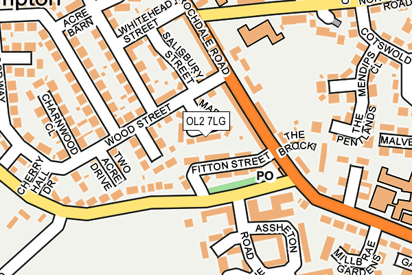 OL2 7LG map - OS OpenMap – Local (Ordnance Survey)