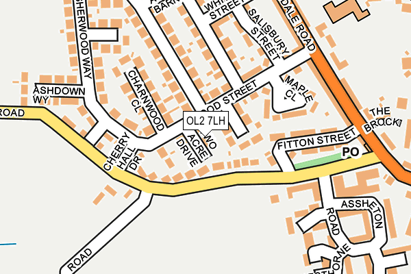 OL2 7LH map - OS OpenMap – Local (Ordnance Survey)