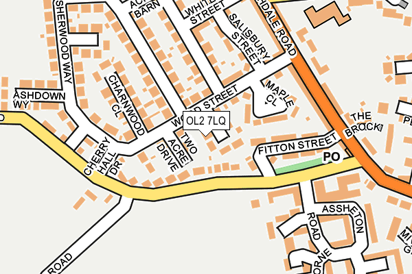 OL2 7LQ map - OS OpenMap – Local (Ordnance Survey)