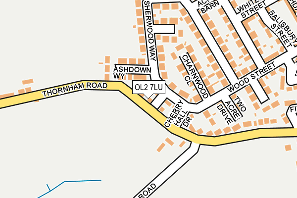 OL2 7LU map - OS OpenMap – Local (Ordnance Survey)