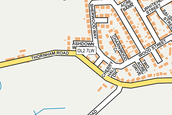 OL2 7LW map - OS OpenMap – Local (Ordnance Survey)