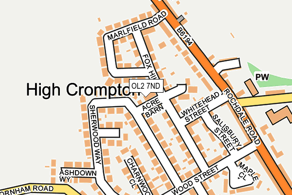 OL2 7ND map - OS OpenMap – Local (Ordnance Survey)