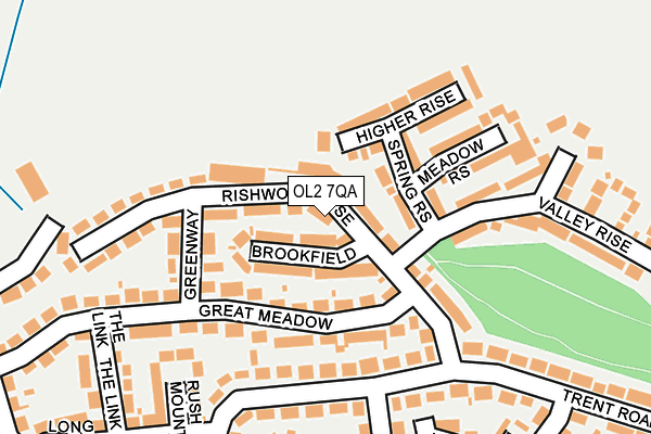 OL2 7QA map - OS OpenMap – Local (Ordnance Survey)