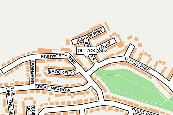 OL2 7QB map - OS OpenMap – Local (Ordnance Survey)