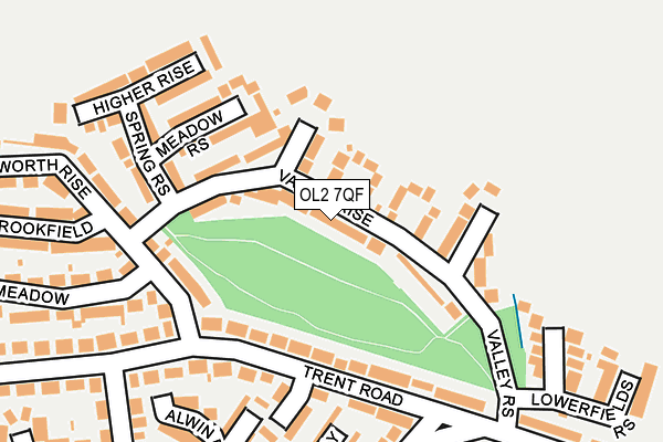 OL2 7QF map - OS OpenMap – Local (Ordnance Survey)