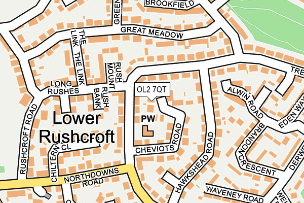 OL2 7QT map - OS OpenMap – Local (Ordnance Survey)
