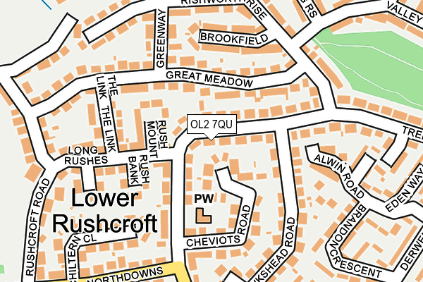 OL2 7QU map - OS OpenMap – Local (Ordnance Survey)