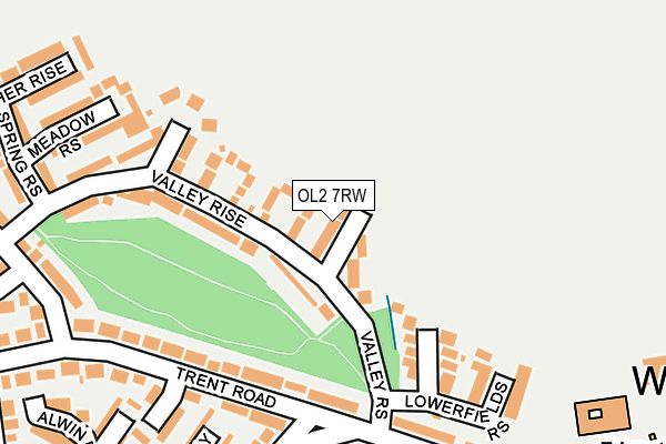 OL2 7RW map - OS OpenMap – Local (Ordnance Survey)