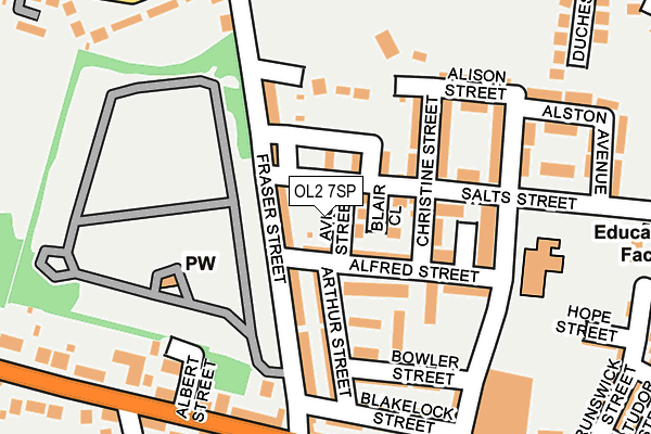 OL2 7SP map - OS OpenMap – Local (Ordnance Survey)