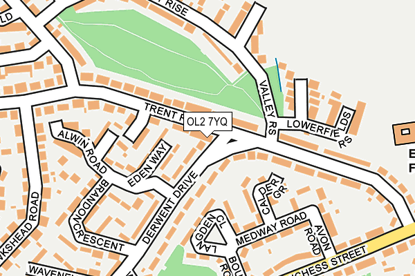 OL2 7YQ map - OS OpenMap – Local (Ordnance Survey)