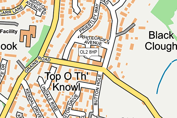 OL2 8HP map - OS OpenMap – Local (Ordnance Survey)