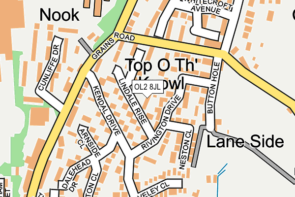 OL2 8JL map - OS OpenMap – Local (Ordnance Survey)