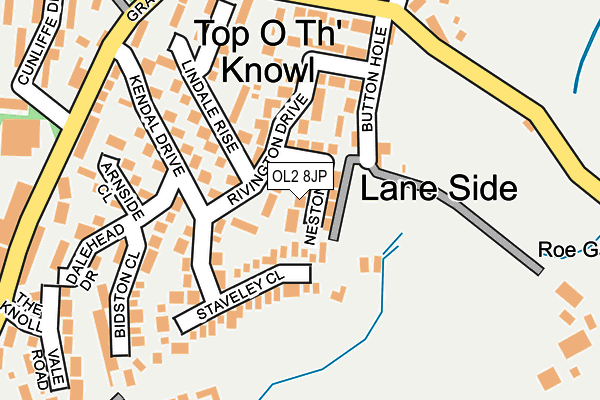 OL2 8JP map - OS OpenMap – Local (Ordnance Survey)