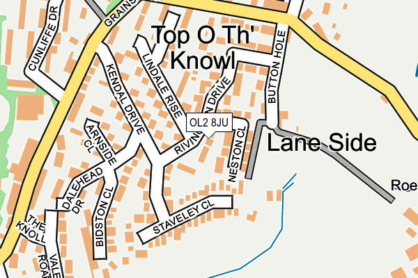 OL2 8JU map - OS OpenMap – Local (Ordnance Survey)