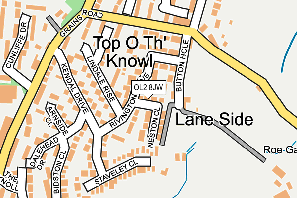 OL2 8JW map - OS OpenMap – Local (Ordnance Survey)