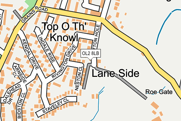 OL2 8LB map - OS OpenMap – Local (Ordnance Survey)