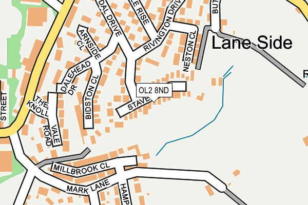 OL2 8ND map - OS OpenMap – Local (Ordnance Survey)