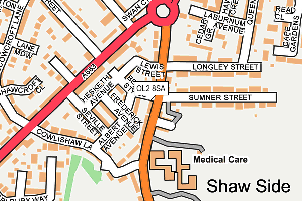 Map of FK HEALTHCARE LTD at local scale