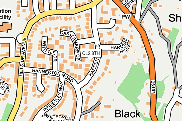 OL2 8TH map - OS OpenMap – Local (Ordnance Survey)