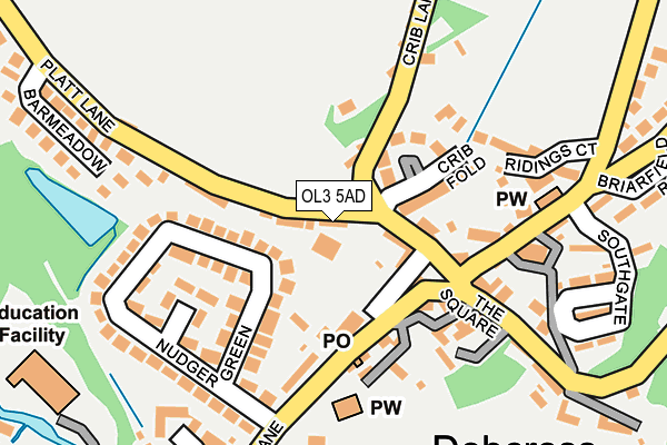 OL3 5AD map - OS OpenMap – Local (Ordnance Survey)