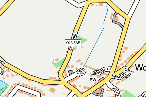 OL3 5AF map - OS OpenMap – Local (Ordnance Survey)