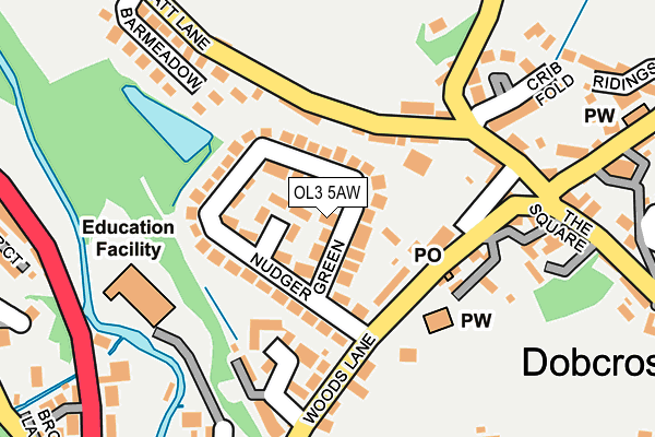OL3 5AW map - OS OpenMap – Local (Ordnance Survey)