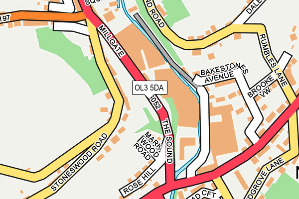 OL3 5DA map - OS OpenMap – Local (Ordnance Survey)