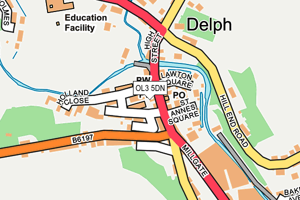 OL3 5DN map - OS OpenMap – Local (Ordnance Survey)