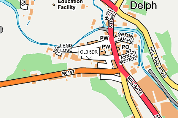 OL3 5DR map - OS OpenMap – Local (Ordnance Survey)