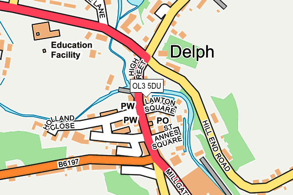 OL3 5DU map - OS OpenMap – Local (Ordnance Survey)