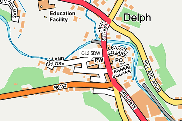 OL3 5DW map - OS OpenMap – Local (Ordnance Survey)