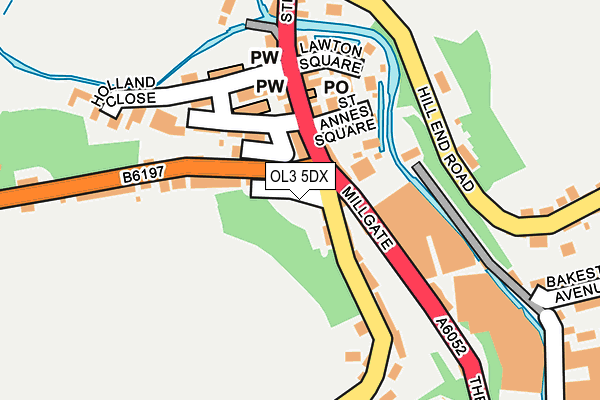 OL3 5DX map - OS OpenMap – Local (Ordnance Survey)