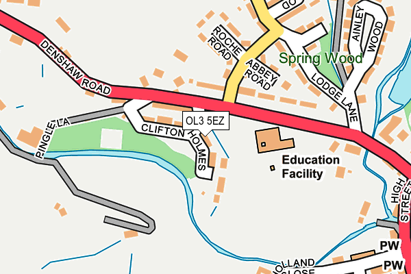 OL3 5EZ map - OS OpenMap – Local (Ordnance Survey)