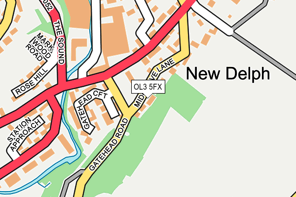 OL3 5FX map - OS OpenMap – Local (Ordnance Survey)