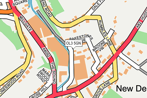 OL3 5GN map - OS OpenMap – Local (Ordnance Survey)