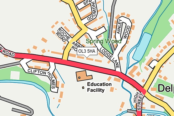 OL3 5HA map - OS OpenMap – Local (Ordnance Survey)