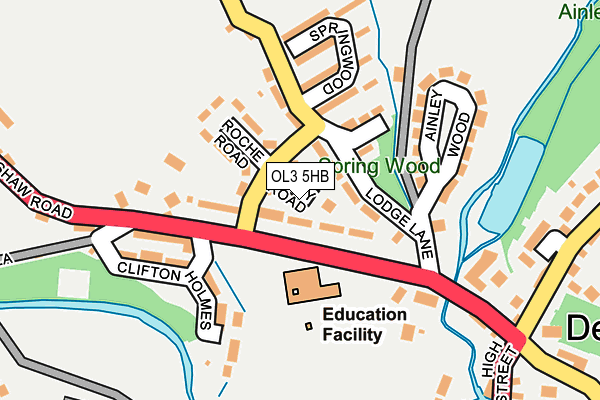 OL3 5HB map - OS OpenMap – Local (Ordnance Survey)