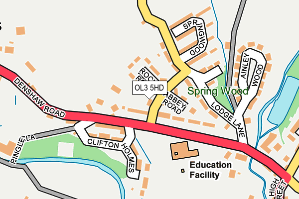 OL3 5HD map - OS OpenMap – Local (Ordnance Survey)