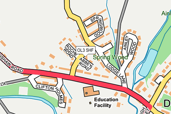 OL3 5HF map - OS OpenMap – Local (Ordnance Survey)