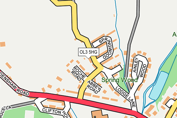 OL3 5HG map - OS OpenMap – Local (Ordnance Survey)