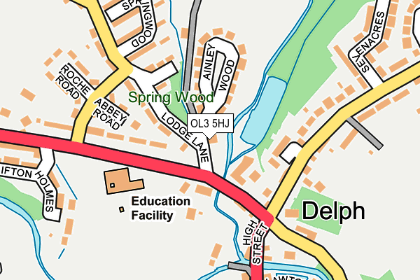 OL3 5HJ map - OS OpenMap – Local (Ordnance Survey)