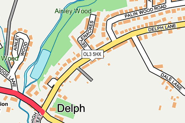 OL3 5HX map - OS OpenMap – Local (Ordnance Survey)